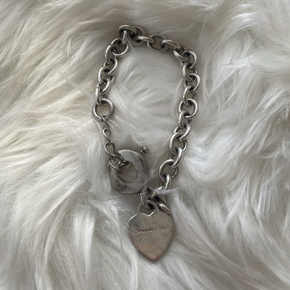 Heart Toggle Chain Bracelet- Silver - image 3